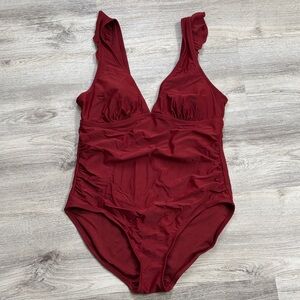 Kona Sol Burgundy Swimsuit